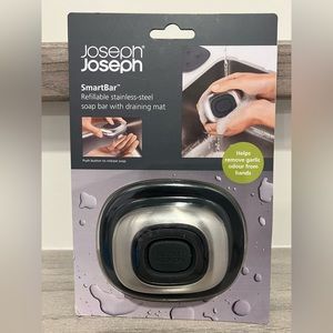 Joseph Joseph SmartBar Refillable stainless-steel soap bar with draining mat